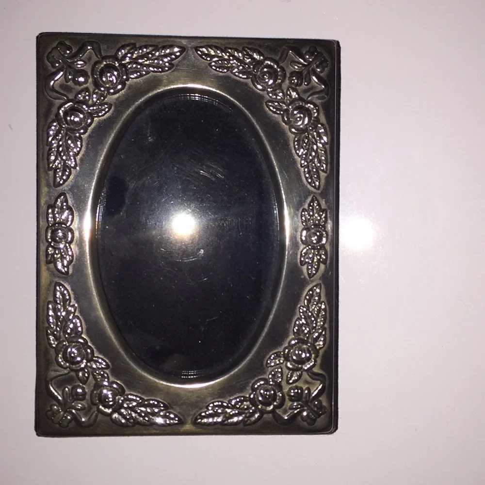 NIB Silver Plated Small Photo Book Album Holds 41 Pictures Tabletop Velvet